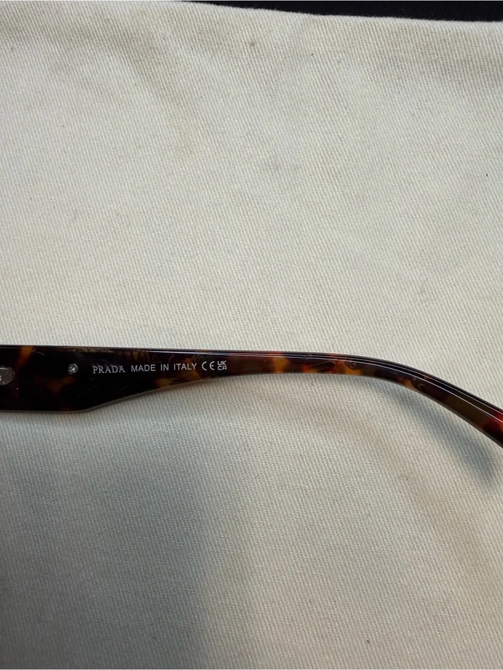 Prada Tortoiseshell Brown Square Optical Frames - Picture 6 of 7